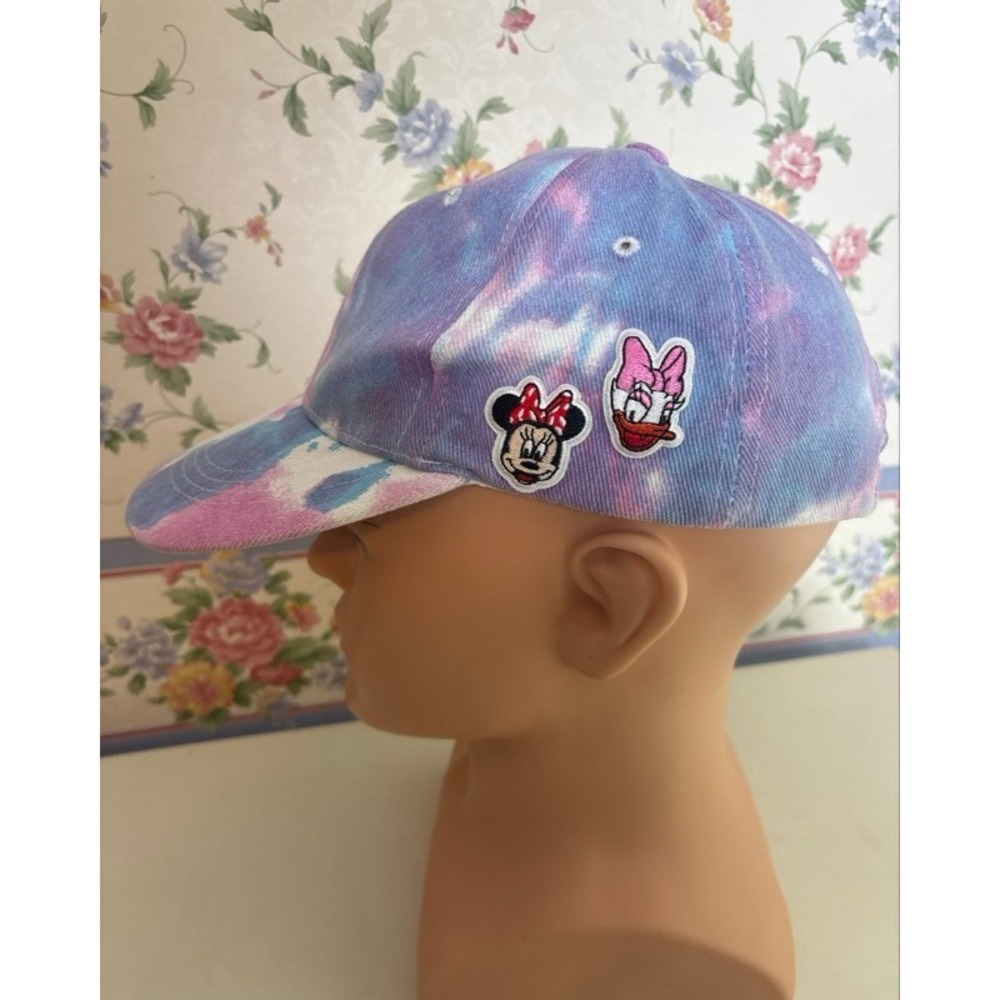 Disney Minnie Mouse Daisy Duck Tie Dye Baseball Cap Purple Blue Cotton Hat